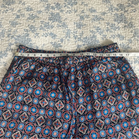 Anthropologie Vega High-Waist Wide Leg Satin Bohemian Drawstring Pant Size Large - Picture 5 of 13